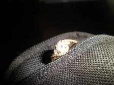 18 kt yellow gold diamond ring - Photo 3