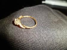 18 kt yellow gold diamond ring - Photo 4