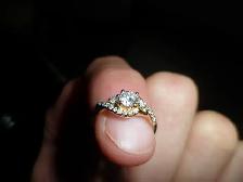 18 kt yellow gold diamond ring - Photo 5