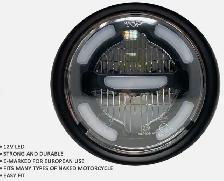 LED Motorcycle Headlight 6 inch Retro Cafe Racer & Streetfighter - Photo 3