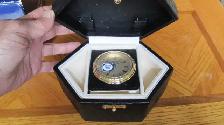 LOVELY BLACK LEATHER JEWELRY BOX WITH SEIKO TRAVEL ALARM CLOCK - Photo 4
