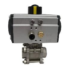 3/4' 3 piece Pneumatic Actuated Ball Valve Single Acting 140123