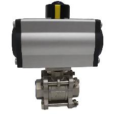 3/4' 3 piece Pneumatic Actuated Ball Valve Single Acting 140123 - Photo 3