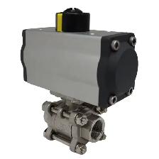3/4' 3 piece Pneumatic Actuated Ball Valve Single Acting 140123 - Photo 4