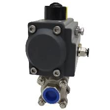 3/4' 3 piece Pneumatic Actuated Ball Valve Single Acting 140123 - Photo 5