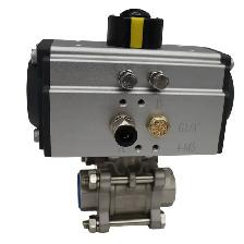 3/4' 3 piece Pneumatic Actuated Ball Valve Single Acting 140123 - Photo 6