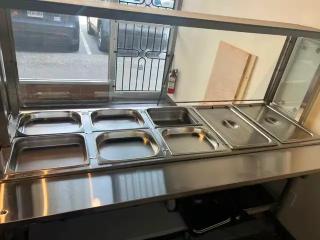 Brand New 5-Well Commercial Steam Table w/ Sneeze Guard - $1800