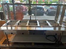 Brand New 5-Well Commercial Steam Table w/ Sneeze Guard - $1800 - Photo 2