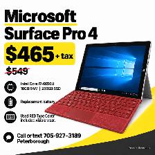 Surface Pro 4 i7 / 16GB / 256GB - Red Type Cover - $465   tax