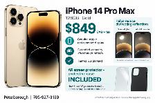 iPhone 14 Pro Max 128GB Gold - $849   tax