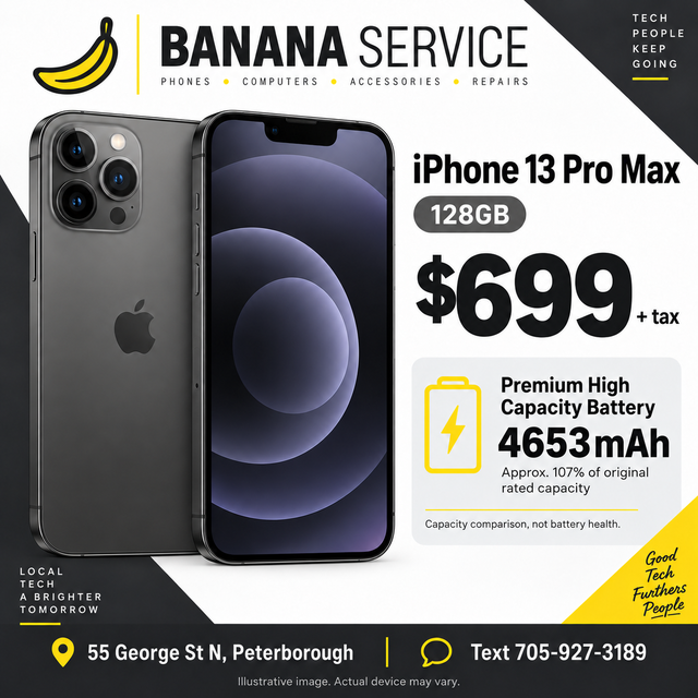 iPhone 13 Pro Max 128GB - Premium High Capacity Battery