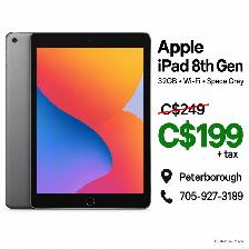 Apple iPad 8th Gen 32GB Wi-Fi - C$199   tax