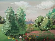 Landscape Painting Acrylic On Canvas - Photo 2