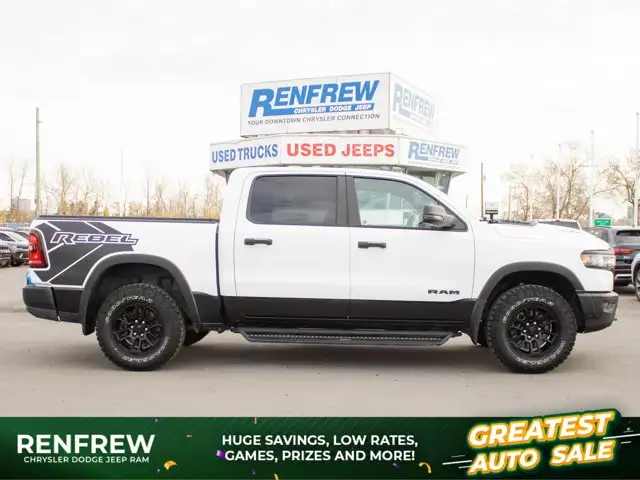 2025 Ram 1500 Rebel Crew Cab 4x4, Heated Seats & Wheel