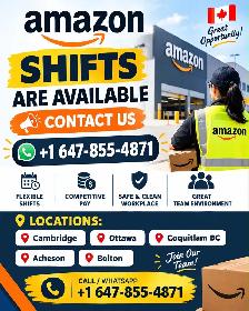 AMAZON SHIFTS AVAILABLE contact us