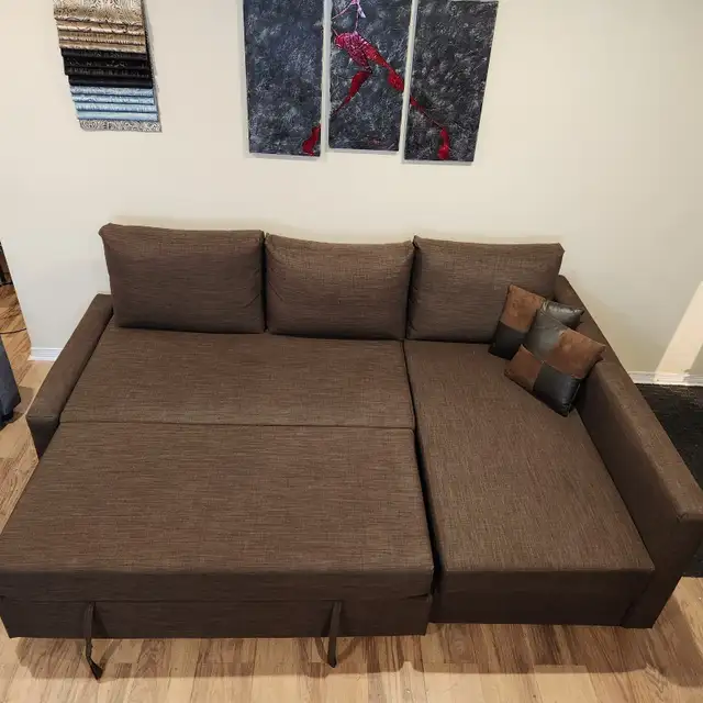 Used (Good Condition) Brown IKEA sofa bed    FREE DELIVERY