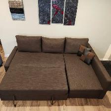 Used (Good Condition) Brown IKEA sofa bed    FREE DELIVERY