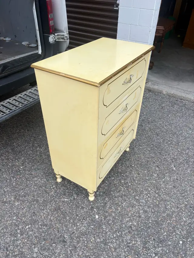 Free delivery used Vintage french provincial Cream  Dresser