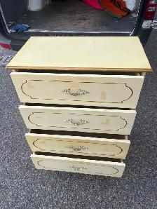 Free delivery used Vintage french provincial Cream  Dresser - Photo 6