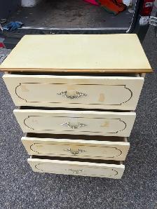 Free delivery used Vintage french provincial Cream  Dresser - Photo 8
