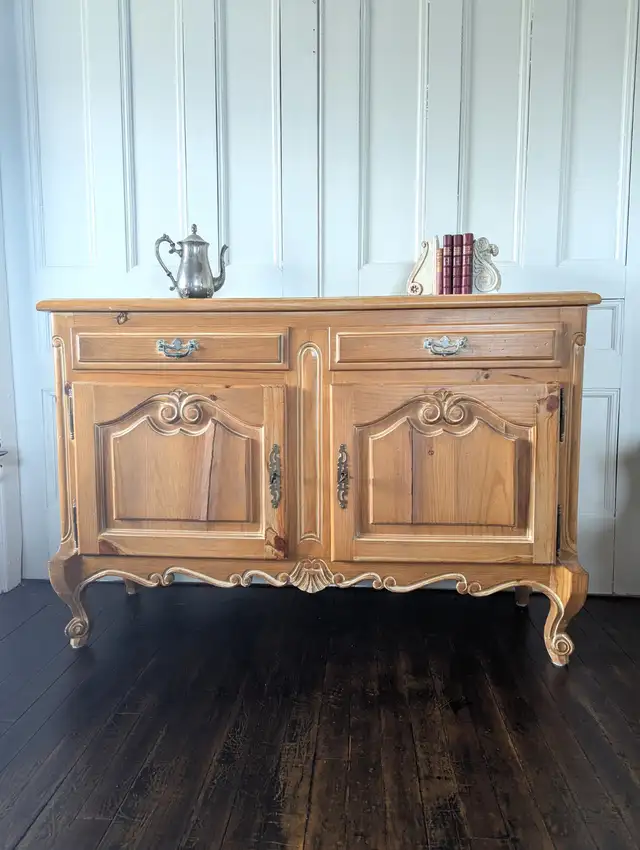 Antique French Country Buffet Cabinet