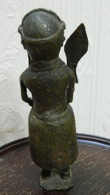 Antique Bronze Africain du Benin 9 Pouces - Photo 2