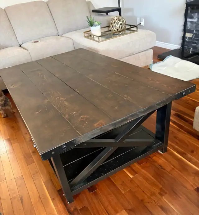 Farmhouse large rectangular coffee table