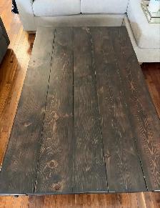 Farmhouse large rectangular coffee table - Photo 3