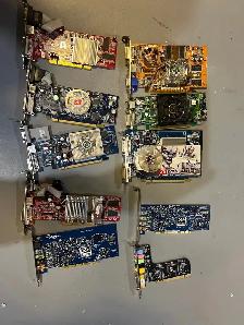 Older video cards, sound cards etc $15 ea
