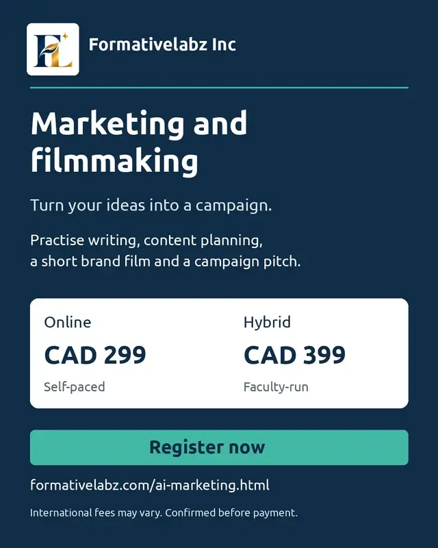 Free Oct 22 Session: AI Marketing Course, Edmonton
