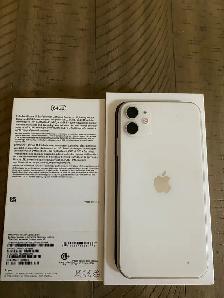 White Iphone 11 64 gb unlocked clean condition!