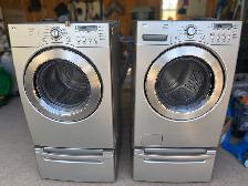 FREE – LG front-load dryer (works)   washer (needs repair), with
