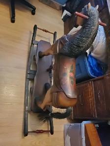 vintage wooden rocking horse