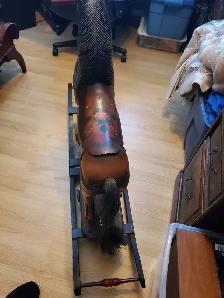 vintage wooden rocking horse - Photo 5