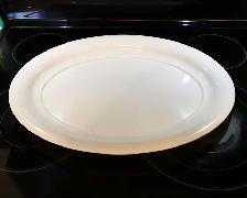 3 Large Plastic White Party Tray (Total 3)