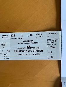 Great seat to Bombers last home game today