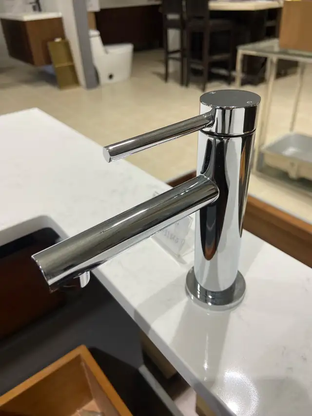 Chrome bathroom faucet