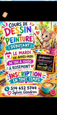 Cours d'arts visuels : DESSIN , PEINTURE