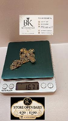 10K  yellow Gold Chain & Cross # R 60 - Photo 6
