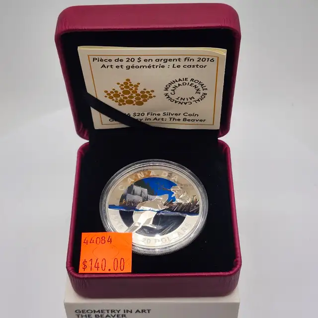 2016 $20 Fine Silver Coin - Geometry in Art: Beaver (#44084)