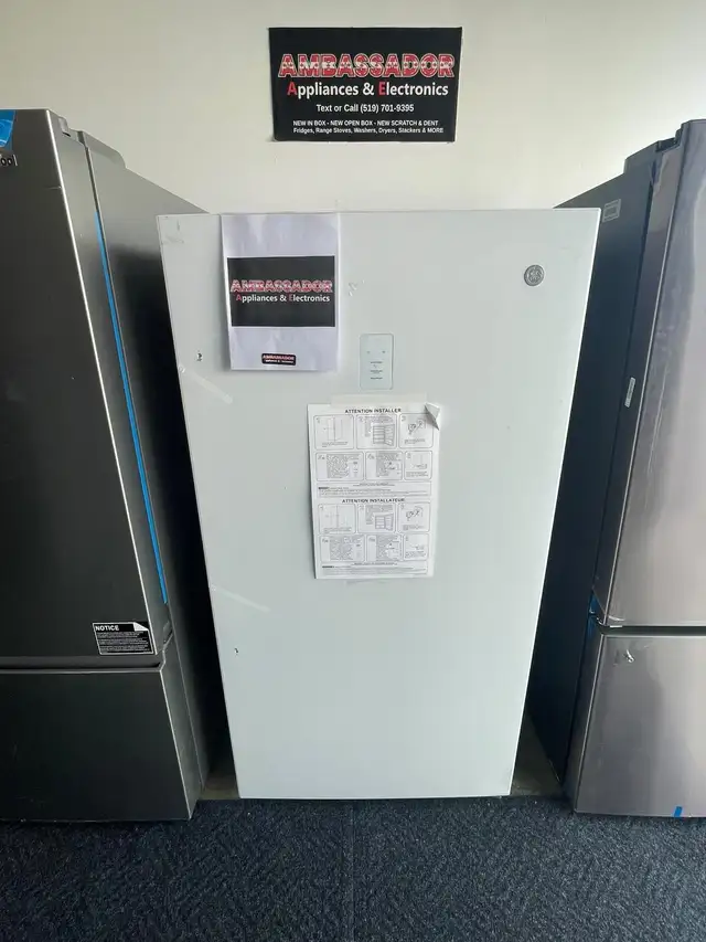NEW 32.88" GE Upright Freezer Frost Free (17.3 Cu.Ft)