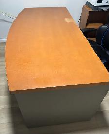 ~Solid Wood & Metal Desk Set w/ Metal Filing Cabinet & Bookcase~ - Photo 3