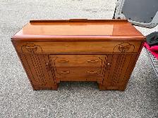 Free delivery used Vintage Art Deco Wooden Sideboard - Photo 2