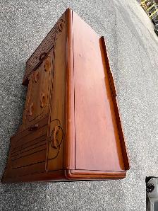 Free delivery used Vintage Art Deco Wooden Sideboard - Photo 5