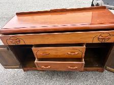Free delivery used Vintage Art Deco Wooden Sideboard - Photo 10