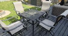 4 SWIVEL PATIO BAR CHAIRS WITH FOOTRESTS   FREE TABLE – $225 OBO