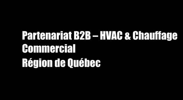 Recherche entrepreneur HVAC / Chauffage / Électricité (Partenari