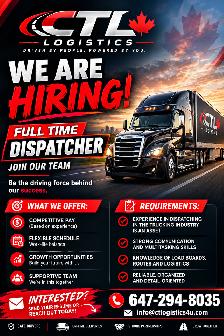 Hiring Dispatchers Fulltime/Part time
