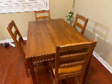 3\-Piece Sofa Set & Dining Table with 4 Chairs – $290 for Both