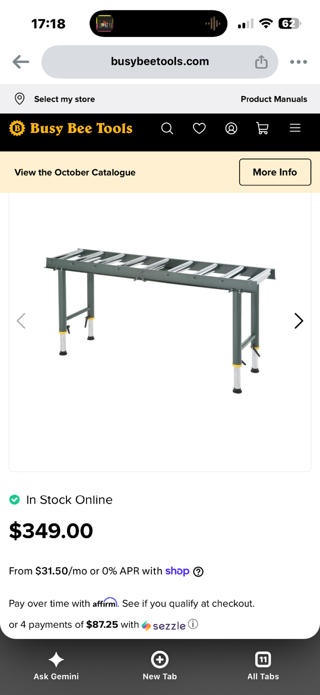 Busy Bee ROLLER STAND WITH 9 ROLLERS